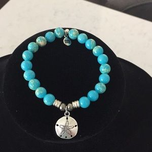 Sand dollar turquoise bracelet
